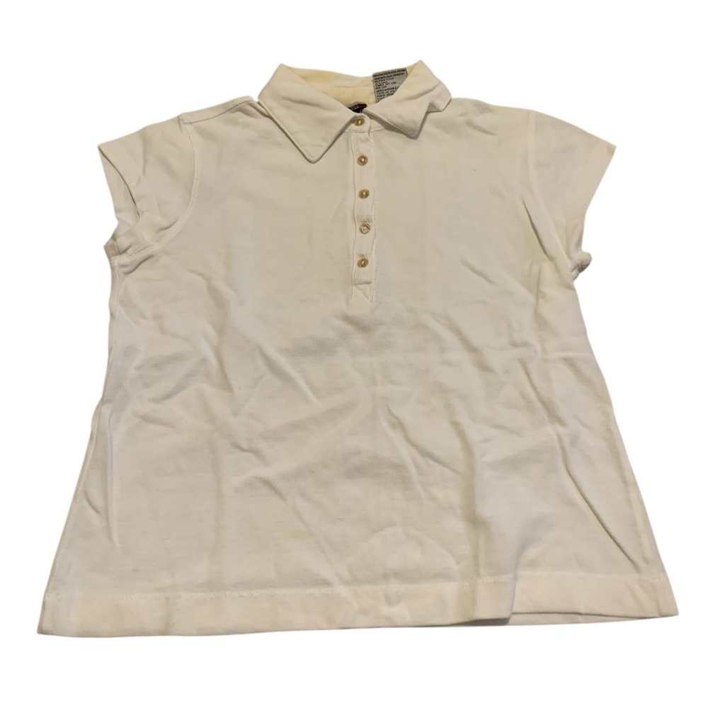 💜 Vintage 90s Y2K CLASSIC EDITIONS White Polo Shirt S/P